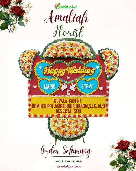 Papan Bunga Pernikahan Wadaslintang
